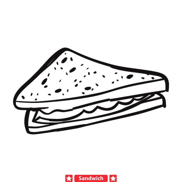 Conjunto vectorial de diseños de sándwiches sabrosos para mejorar sus proyectos culinarios