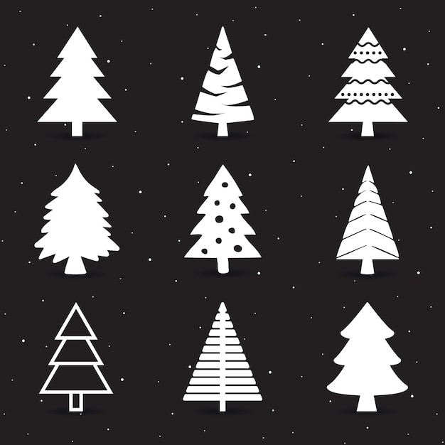 conjunto vectorial de elementos del árbol de Navidad