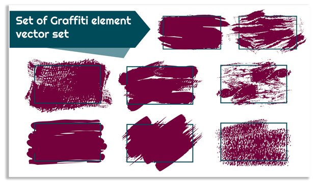 Conjunto vectorial de elementos de graffiti