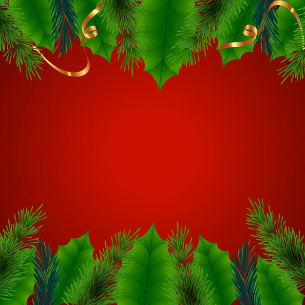 Conjunto vectorial de elementos navideños para el diseño del cartel BannerGreetings