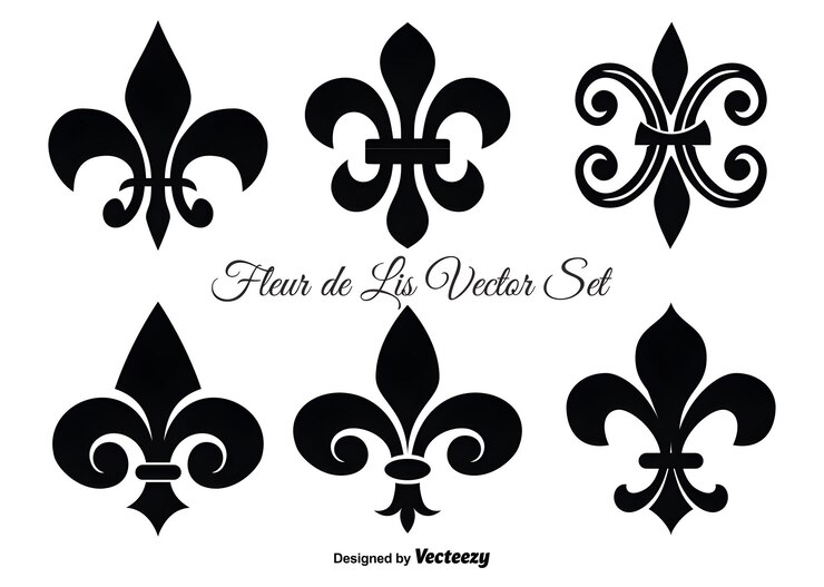 Vector conjunto vectorial de fleur de lis