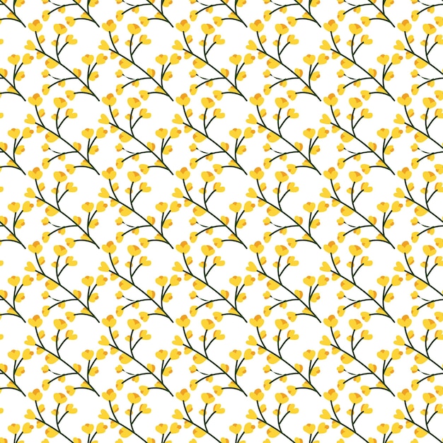 Conjunto vectorial de flores de Pascua de primavera en estilo plano