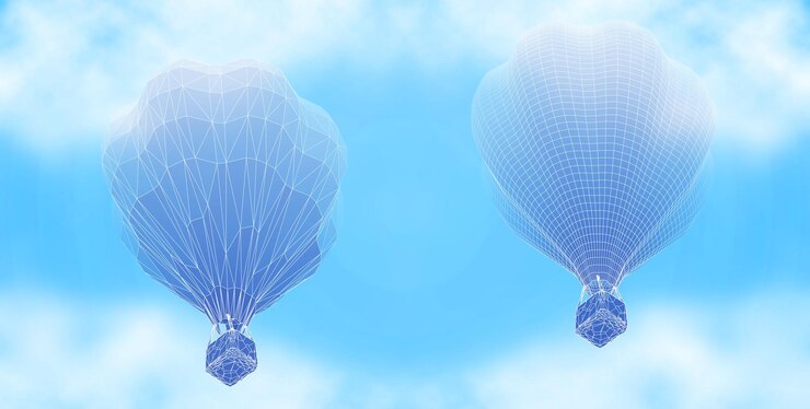 Vector conjunto vectorial de globo de segmentos triangulares