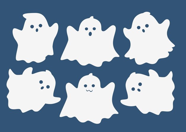 El conjunto vectorial de Halloween Ghost