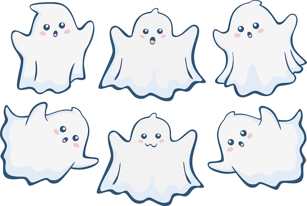 Vector el conjunto vectorial de halloween ghost