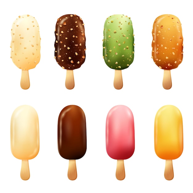 Conjunto vectorial de helado