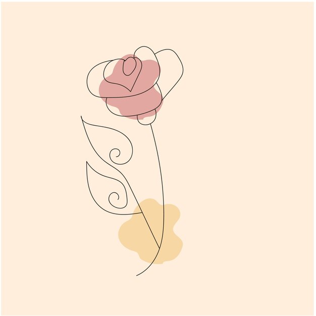 conjunto vectorial de hojas botánicas garabatos de flores silvestres línea de arte