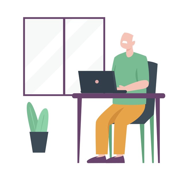 Conjunto vectorial de hombre viejo