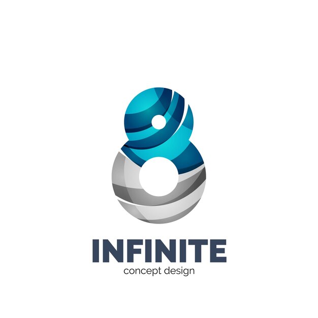 Conjunto vectorial de íconos de logotipos comerciales de letras abstractas