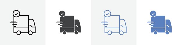 conjunto vectorial de iconos de mensajería expreso uso para la web
