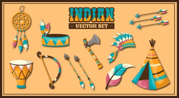 Vector conjunto vectorial indio