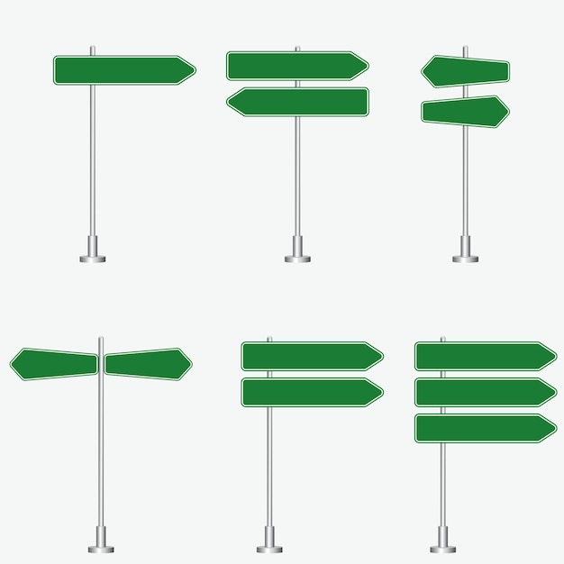 Conjunto vectorial libre de señales de tráfico vacías