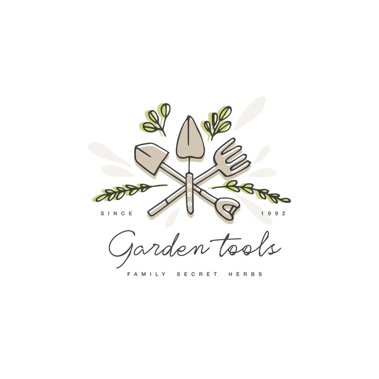 Conjunto vectorial de logotipos, insignias e iconos para agricultores y herramientas de jardín. Símbolo de colección de jardinería.