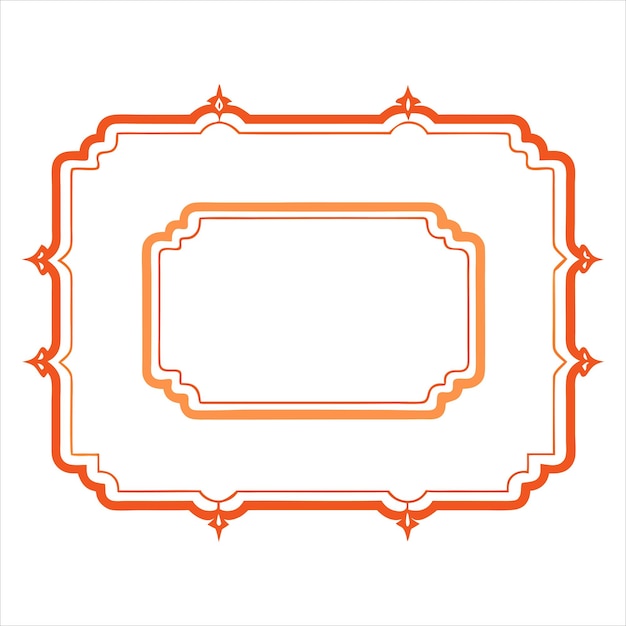 Conjunto vectorial de marcos rectangulares antiguos Colección de bordes ornamentales elegantes