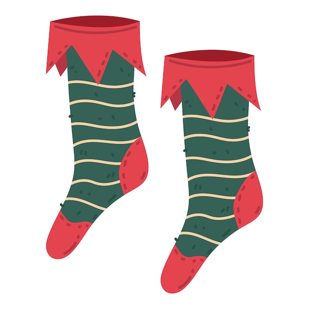 Conjunto vectorial de medias de navidad