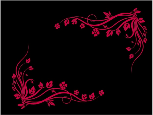 conjunto vectorial moderno de adornos florales