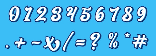Conjunto vectorial de números y signos matemáticos