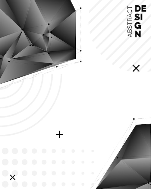 Conjunto vectorial de pancartas de formas coloridas de cristal 3d facetadas