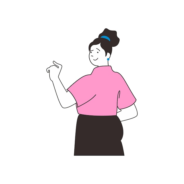 conjunto vectorial de personas con ropa rosa persona