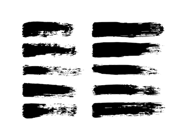 Conjunto vectorial de pinceladas