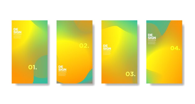 Conjunto vectorial de plantillas de gradación geométrica de negocios industriales Muy adecuado para portadas de libros, pancartas, folletos, carteles, etc.