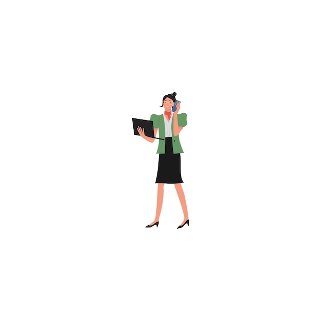 conjunto vectorial de poses de mujeres en ropa verde vestido