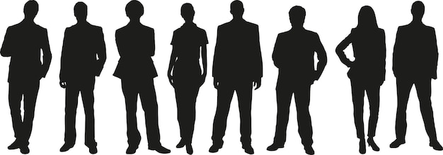 Conjunto vectorial de siluetas de personas