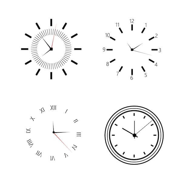 conjunto vectorial simple de reloj de pared