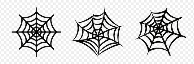 conjunto vectorial de telas de araña aisladas