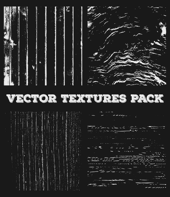 Conjunto vectorial de texturas de grunge sucio