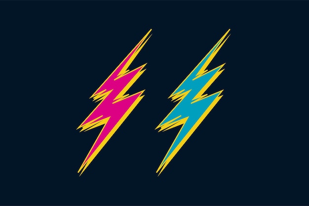Conjunto vectorial de tormentas de trueno