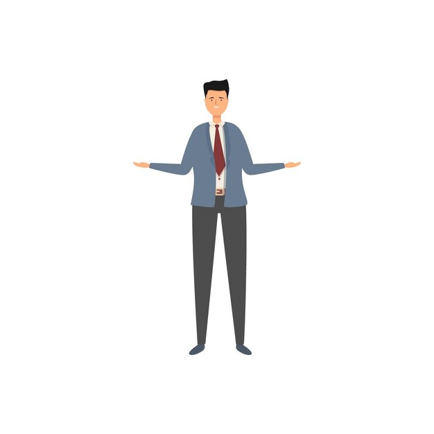 conjunto vectorial de trabajadores de oficina masculinos en trajes grises aislados