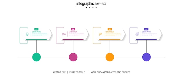 Conjunto vectorial de vectores de infografías empresariales