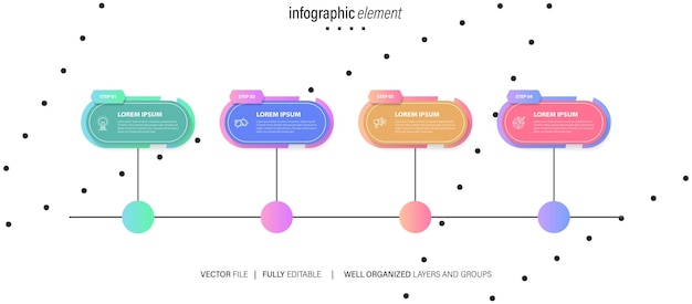 Conjunto vectorial de vectores de infografías empresariales