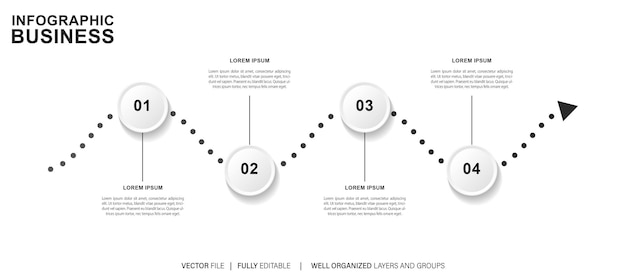 Conjunto vectorial de vectores de infografías empresariales
