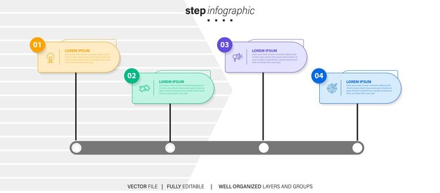Conjunto vectorial de vectores de infografías empresariales