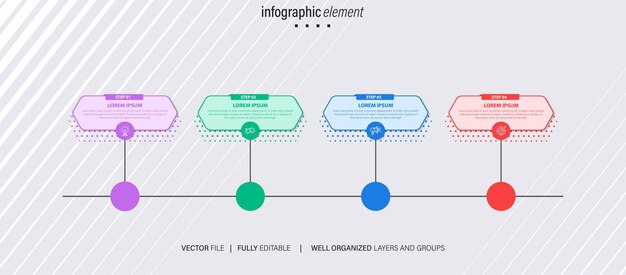 Conjunto vectorial de vectores infográficos de negocios