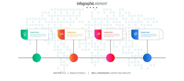 Conjunto vectorial de vectores infográficos de negocios