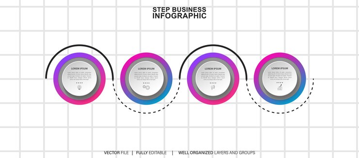 Vector conjunto vectorial de vectores infográficos de negocios
