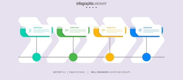 Conjunto vectorial de vectores infográficos de negocios