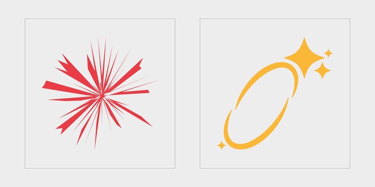 Vector conjunto vectorial de y2k brutalism formas de estrellas y flores elementos para decoración gráfica