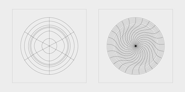 Conjunto vectorial de Y2K Gran colección de símbolos geométricos gráficos abstractos Elementos para decoración gráfica
