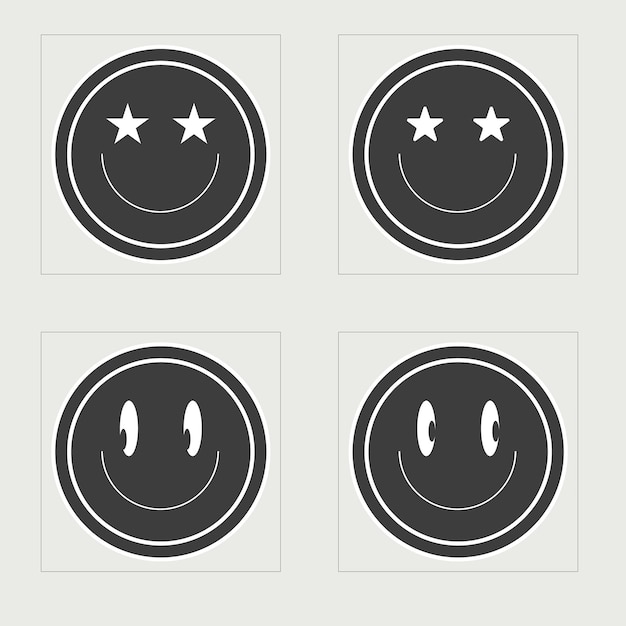 Conjunto vectorial de Y2K Gran colección de símbolos geométricos gráficos abstractos Iconos minimalistas planos