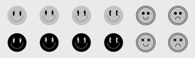 Conjunto vectorial de Y2K Gran conjunto de objetos retro para el diseño Formas abstractas de bauhaus