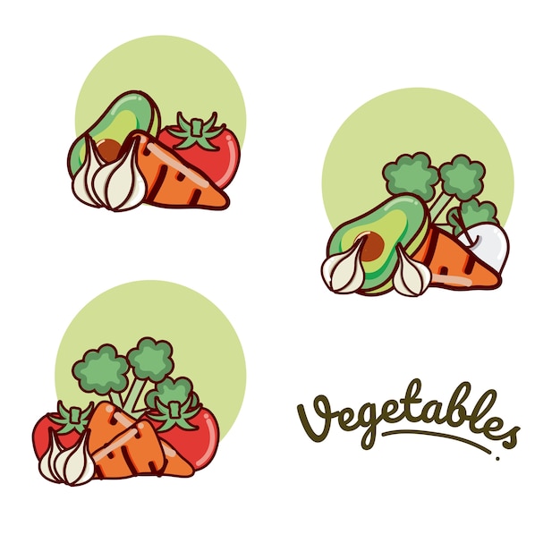 Conjunto de vegetales