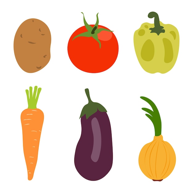 Vector conjunto de verduras 2