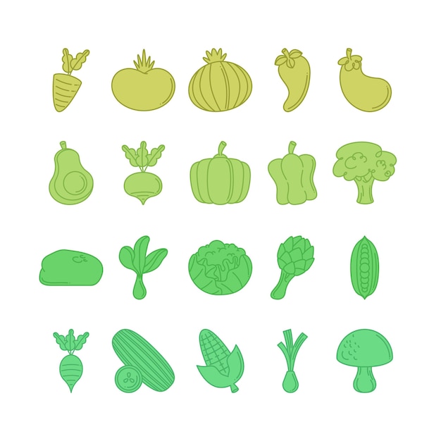Conjunto de verduras