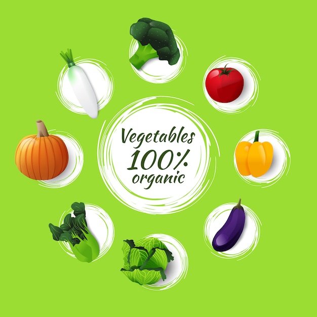 Vector conjunto de verduras