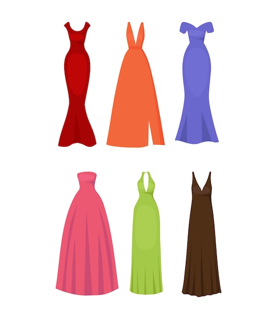 Vector conjunto de vestido