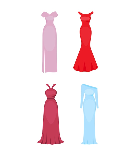 Vector conjunto de vestido